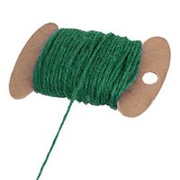 uxcell Jute Fiber Household Office Holiday Decoration Burlap Rope Ribbon 10M Length Green