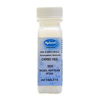 Hyland's Carbo Veg. 30X Tablets, Natural Homeopathic Relief of Nausea, Heartburn or Gas, 250 Count