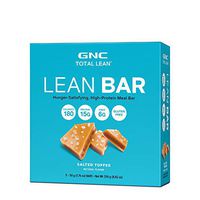 GNC Total Lean Lean Bar - Salted Toffee, 5 Bars, Hunger-Satisfying and High-Protein Snack Bar