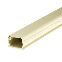 3/4 inch Surface Mount Cable Raceway, Ivory, Straight 6 Foot Section