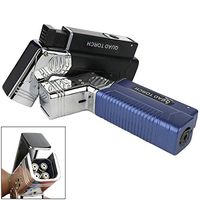 4 Pack Quad 4 Torch Lighter Cigar Jet Lighter Side Torch Windproof Turbo Quadruple Flame Gas Butane Refillable Torch Lighter with Punch