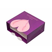 BESTOYARD Sweet Heart Shape Paper Gift Bags with Handles Storage Bag for Shopping Birthday Party 22x17x10cm (Purple)