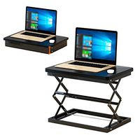 DNZDZ Adjustable Standing Desk,Riser Converter Stand Up Desk Tray,50cm37cm Platform Ergonomic Home Office Computer Workstation for Laptop,Computer Workstations Black