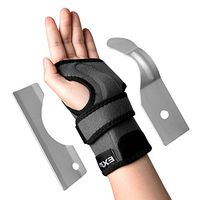 EXski Carpal Tunnel Wrist Splint - Wrist Support Brace for Arthritis Tendinitis with Palm Cushion Pad Left Hand Large