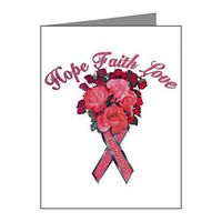 Note Cards (10 Pack) Cancer Pink Ribbon Survivor Hope