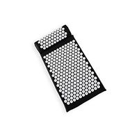 Acupressure Mat Massage Relaxation Device Shakti Mat Chinese Acupuncture Mat Spike Mat with Pillow,Black