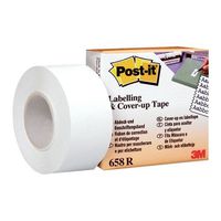 Post-it 658R 25.4 mm x 17.7 m 6-Lines Width Cover-Up and Labelling Tape - White