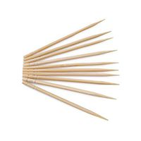 Meolin 200Pcs Wooden Toothpicks with Holder Appetizer Fruit Teeth Cleaning Toothpicks