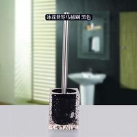 QJSDM Cleaning Tools Acrylic Toilet Brush Set Creative Acrylic Brush High-Grade Toilet Brush Toilet Cup Stainless Steel Bathroom Cleaning Product,Black