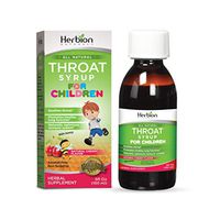 Herbion Naturals Throat Syrup for Children, 5fl oz- Good Tasting with Natural Honey and Cherry Flavors, Helps Relieve Cough, Promote Healthy Lung Function, Optimize Immunity.