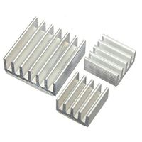 Vithconl PXLQ-8702 3PCS Adhesive Aluminum Heat Sink Cooler Kit Compatible with Raspberry Pi - Open Source DIY Electronic Kit