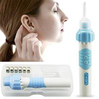 Ear Wax Removal Kit, Ear Cleaner, Electric Earwax Removal Tools, Ear Vacuum Cleaner Easy Earwax Remover Soft Prevent Ear-Pick Clean Tools Set with LED Light, Safe and Comfortable,Ear Cleaners for Adul