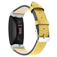 Lyperkin Fitbit Inspire HR & Inspire Bands, Luxury Leather Bracelet Replacement Wristband Accessories Compatible with Fitbit Inspire HR & Inspire Smart Watch W-02