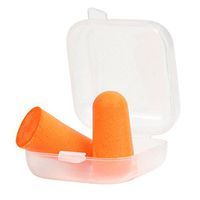 🍀Libobo🍀A Pair Soft Ear Plugs Tapered Travel Sleep Noise Prevention Earplugs (Orange)