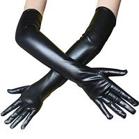 BingYELH Gloves Sexy Leather Gloves Elbow Length Flirting Gloves Evening Party Opera Dressing Gloves Costume for Women