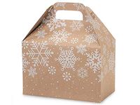 Holiday Gable Box - 6 Count - Kraft Snowflake