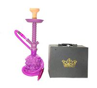 Zebra Smoke Series Bubbly Hookah 19" Complete Kit Purple