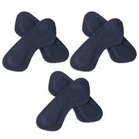 ROSENICE Heel Grips Self Adhesive Soft Leather Foot Care Protector Insole Liner Heel Shoes Back Pads (Black)3Pcs