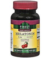 Finest Nutrition Melatonin 5mg, Quick Dissolve Sublingual Tablets, Cherry, 90 ea