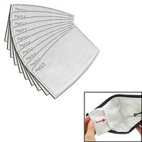 jewelry zheng PM2.5 Activated Carbon Filter Insert 5 Layers Protective Medium (10pcs+1Mask)