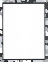 Gray Camouflage Stationery Printer Paper 26 Sheets