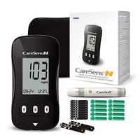 CareSens N Blood Glucose Monitoring System Complete Starter Kit, 1 Meter, 10 Test Strips, 1 Lancing Device, 10 Lancets, 1 Meter Bag, Manual, Quick Reference Guide, 2 Batteries