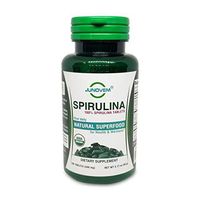 JUNOVEM 500 mg or 1000 mg Organic 100% Spirulina Tablets Natural Superfood Non-GMO (500 mg x 180 Count)