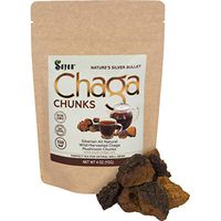 Sayan Siberian Pure Raw Chaga Mushroom Chunks with Black Top Crust 4 Oz / 113 g - Premium Wild Forest Harvested Super Antioxidant Tea, Supports Immune System, Heart & Liver Health