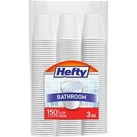 Hefty White Plastic Bathroom Cups - 3 Ounce, 150 Count