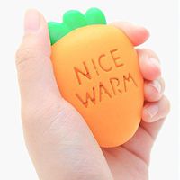 Safe self-Heating Hand Warmer Egg, Warm Replacement core, Cute Carrot Hand Warmer