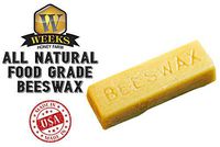 Weeks Honey Farm 1 Ounce All Natural Food Grade Beeswax Bar; Excellent for Polishing, Sealing, Cleaning Wood, Leather and Other Surfaces; 100% American Sourced; Made in USA