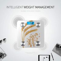 LYAOE Bluetooth Body Fat Scale Grain Ears Wheat Isolated On White Smart Wireless Scale with LCD Display Measuring Body Weight Bmi and Health Digital Scale