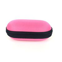 5" Zippered Padded Pouch Hard Carrying Case Protective Glass Storage for Pipes (Pink)