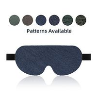 Cozicroo Sleep Eye Mask, Upgraded 3D Contoured Eye Mask with Adjustable Strap and Delicate Pattern, Comfortable Cotton Mask for Sleeping, Create Total Darkness, Light Denim