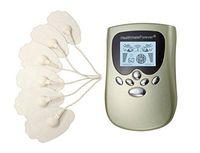 8 Modes Best Muscle Simulator tens EMS nmes Unit Machines Electric Electronic Pulse Massagers for Back Neck Shoulder Knee Legs Body Pain tmj Replacement Pads (Green) HealthmateForever PM8