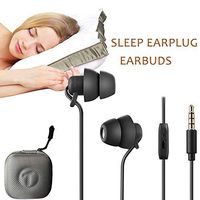 Toutbel Sleep Earplug Earbuds,Noise Cancelling in-Ear Earphones with Soft Earplug Design Flexible Ergo Fit Silicone Gel House, Great for Side Sleep, Insomnia,Snoring, Flight, Napping (Black)