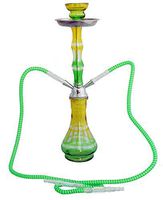 GStar NeverXhale Series Premium 20" 2 Hose Hookah Complete Set (Green)
