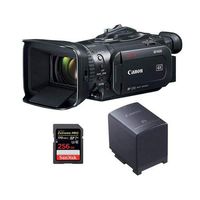 Canon XF-400 4K UHD High Definition Professional Camcorder with HDMI 2.0 Output - Bundle BP-828 Lithium-Ion Battery Pack, SanDisk Extreme PRO 256GB U3 SDXC Memory Card