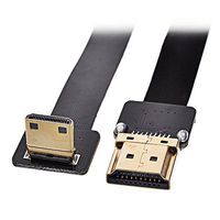 JSER 90 Degree Down Angled FPV Mini HDMI Male to HDMI Male FPC Flat Cable 50cm for Multicopter Aerial Photography JSER