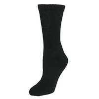 CTM Women's Diabetic Crew Socks (3 Pair Pack), Black
