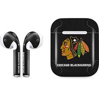Skinit Decal Audio Skin for Apple AirPods with Wireless Charging Case - Officially Licensed NHL Chicago Blackhawks Distressed Design
