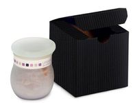 BLACK Gift Boxes 3 x 3 x 3"100% Recycled Pinstripe - 1 Pc Box (1 unit, 100 pack per unit.)