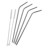 4 Extra Long Stainless Steel Straws for 30 OZ Tumbler + 2 Cleaning Brushes