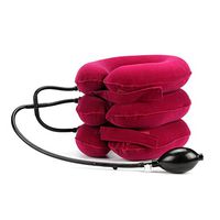 RenShiMinShop Traction Equipment Jintu Traction Device Neck Support Home Medical Correction Neck Physiotherapy Vertebral Traction Device Three-Layer Inflatable Cervical Traction Device (Color : Red)