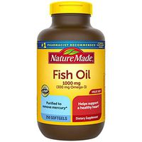 Nature Made Fish Oil 1000 mg Softgels, 250 Count Value Size for Heart Health† (Packaging May Vary)