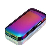 Saibit Electric Lighter, Electronic Dual Arc Lighter Windproof Safety Flameless Lighter with USB Rechargeable for Cigarette, Candle, Home Kitchen BBQ Camping Stove (Purper) (Purple)