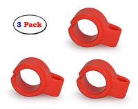 Cigarette Holder Ring- Hands Free Cigarette Holder Ring to Protect Your Finger Turn Yellow for Console Gamers, Musicians and Drivers, Silicone Smoke Hand Rack for Smokers (3pc Red)