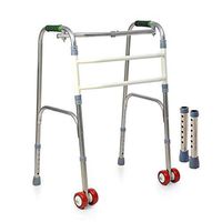 CHAIR Medical Rehab Chair, Wheelchair,Lightweight Folding Aluminum Walker Driving Medical, Elderly Stainless Steel Walker, Wheeled Walker Foldable Double Wheel,B,B
