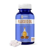 Flaxseed Oil Capsules by Ahana Nutrition – Flaxseed Oil Pills to Support Blood Sugar Levels, Weight Management, Cardiovascular Health and Overall Wellness (500mg – 100 Easy to Swallow Pills)