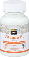 365 Everyday Value, Vitamin B1 100mg, 100 ct